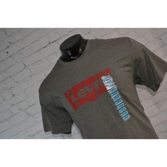 46449-a Levis T-Shirt Gray Cotton Polyester Blend Size Large Mens NEW - Picture 1 of 6